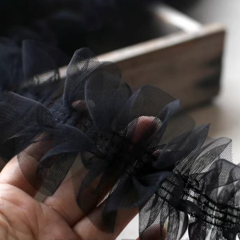 HOT Central Pleated Fluffy Edge Color Lace DIY Children's Cake Skirt Sofa Cover Curtain Trim Sewing Accessories Factory Supply