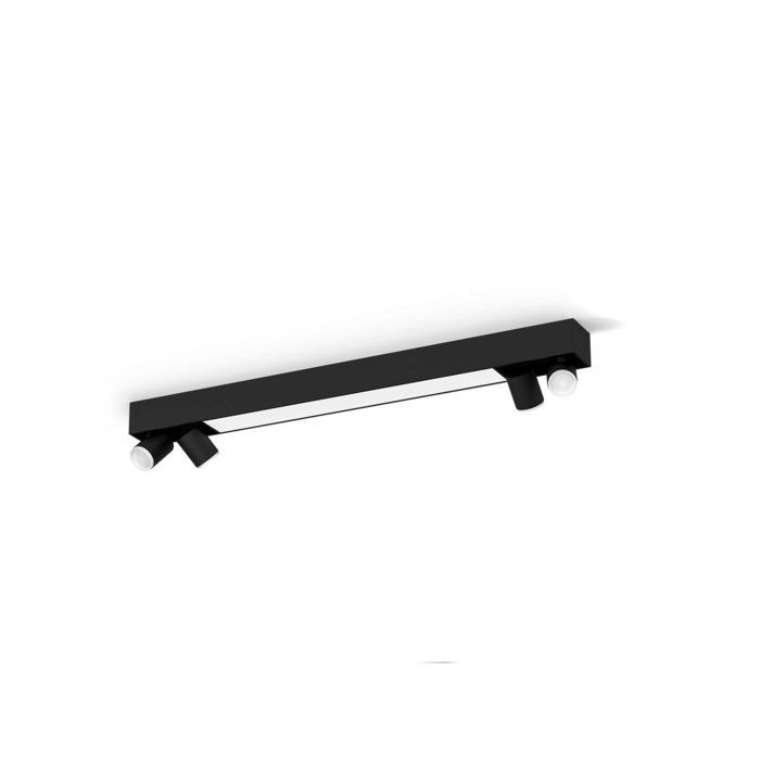 Plafonnier - PHILIPS HUE - Centris - 4 Spots Orientables - Couleur Rose - LED Intérieur