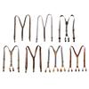 Elastic Strap Y-Type Suspenders 4 Clips Stripe Suspenders Fashion Metal Clip Suspenders  Gift Idea