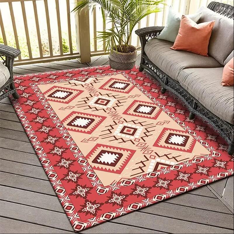 

VIKAMA American Retro Ethnic Style Carpet, Bohemian Living Room And Bedroom Bedside Blanket, Coffee Table Mat, Home Decoration 80cm x 120cm