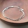 Korean Fashion Elegant Three-layer Snake Bone Bracelet for Women Girls Small Fresh Simple Literary Jewelry Charm Bracelets Gifts