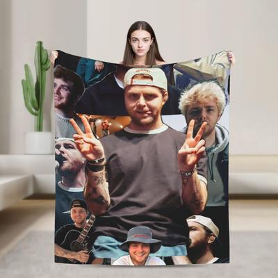 Alex Warren Rapper Blanket  Decorative Flannel Bedding Throws For Home Decor Warm Soft Custom DIY Quality Bedspread