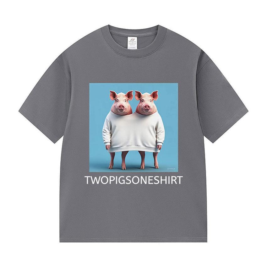 Funny Pig Meme Graphic Tshirt Men Women Humor Style Cotton Short Sleeve T Shirts Fashion High Quality Cotton T Shirt Streetwear