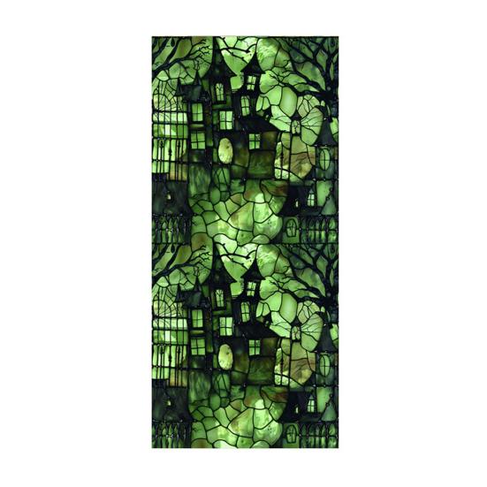 Halloween Window Sticker Stained Glass Style Witch Bats Decal Removable Pumpkins Ghosts Static Window Cling for Party Decoration