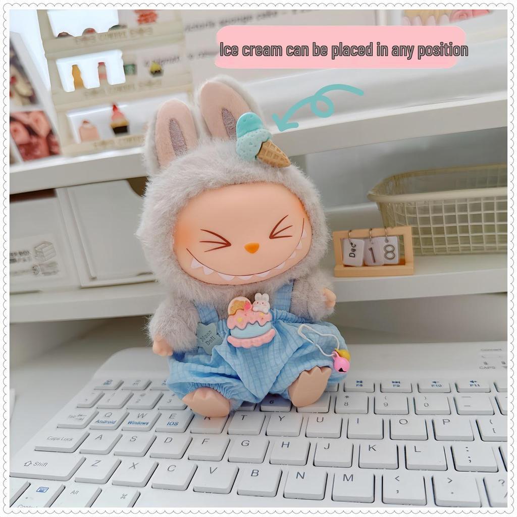 17cm Labubu Doll Vinyl Keychain: First & Second Gen Blind Box Clothes Collection