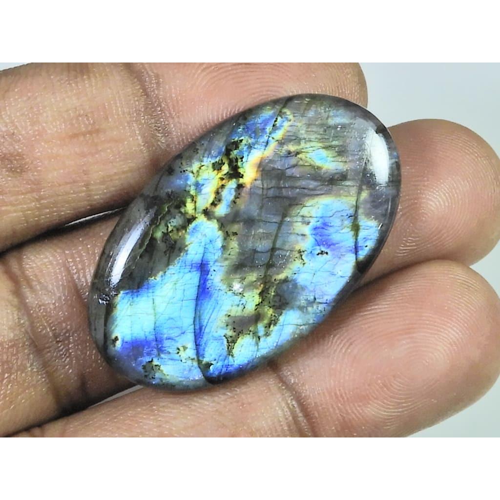 

22X38X05MM Natural Purple Labradorite Spectrolite Oval Loose Gemstone 44Cts. D-450