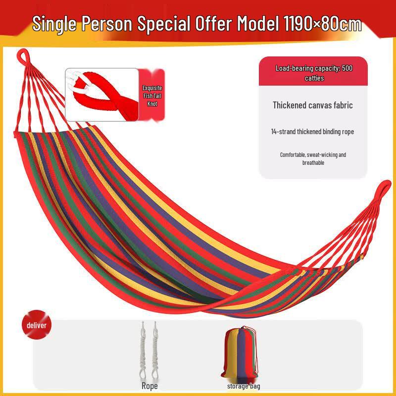 Wind Shuttle Thickened Striped Hammock