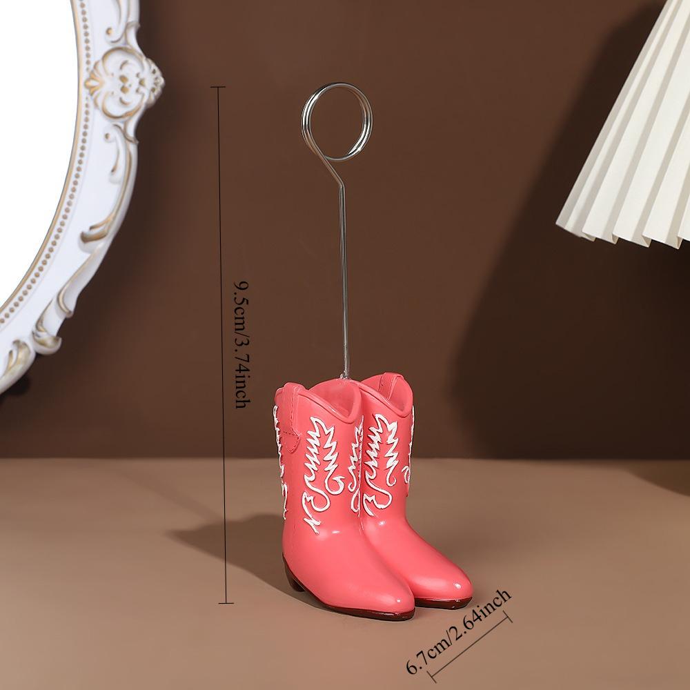 1PC Resin Personalized Colorful Boot Ornaments Creative Crafts Flat Pattern Patent Leather Fashionable Women's Shoes Ornaments