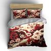 Cherry Blossom Wave Design Bedding Duvet Cover Set  (1*Duvet Cover 2*Pillowcases, Without Duvet Insert)