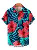 Camicie Hawaiane Floreali Estive da Uomo Camicie Casual a Maniche Corte per le Vacanze Camicie con Colletto e Bottoni Moda Steetwear per Uomo