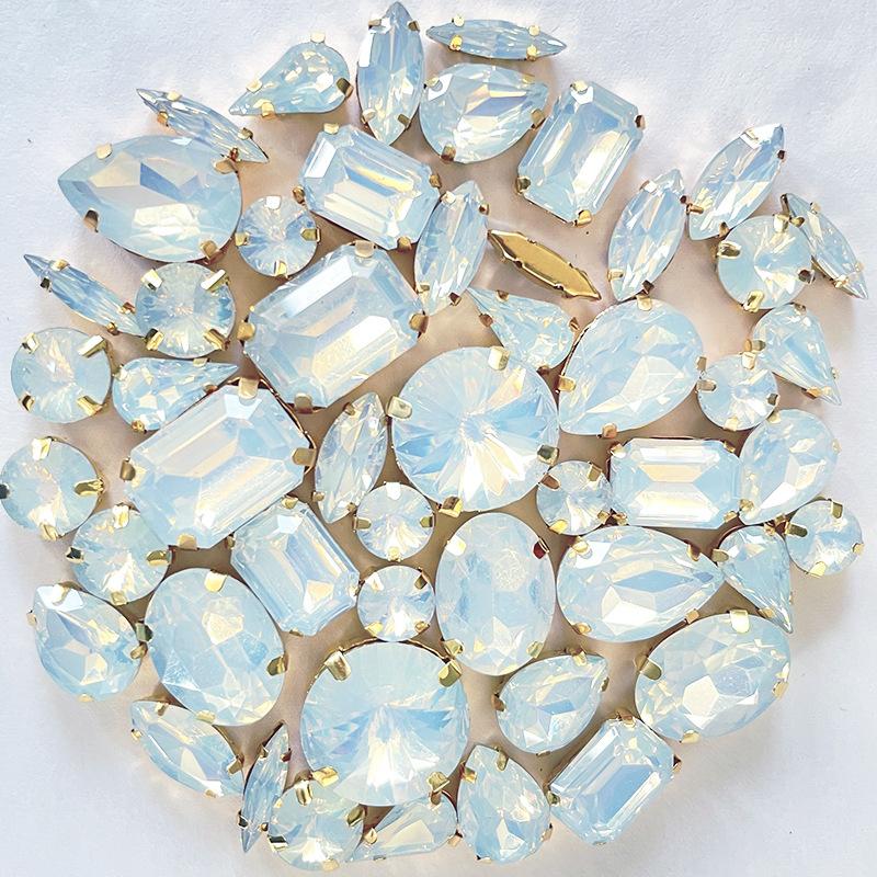 Tree Lipoprotein Mocha Hand Sewing Drill Mixed Shaped Claw Drill with Holes DIY Clothing Accessories Jewelry Accessories Rhinestone Sew On Beads