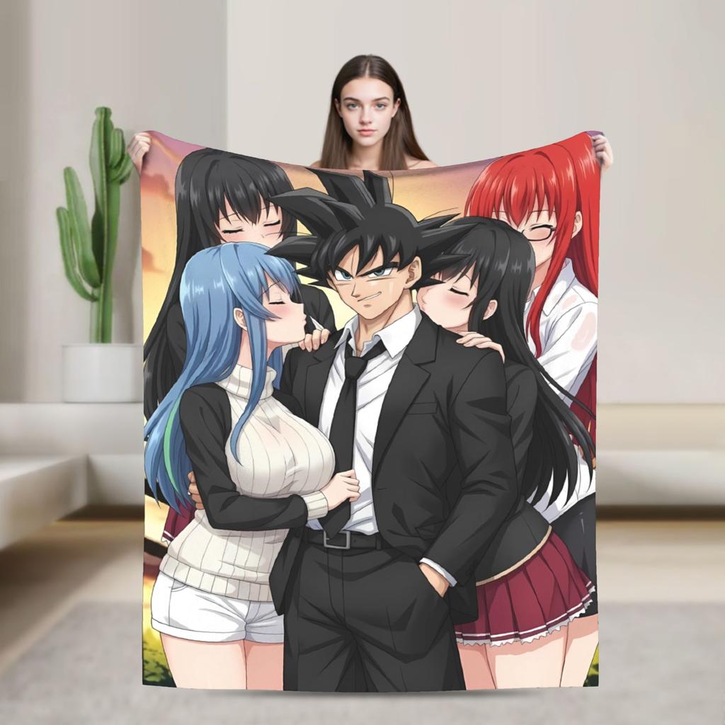 High School DxD  Blankets  Super Soft Comfortable Plush Bedding Throws For Children Bedroom Flannel Bedspread Bed Cover