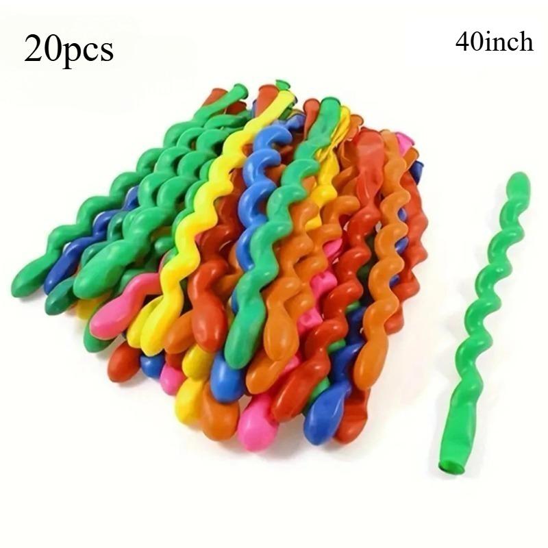

Spiral Long Strip Latex Balloons Multi-Color Unique Design Perfect for Birthday Holiday Decorations Party Toys Room Festivities Other