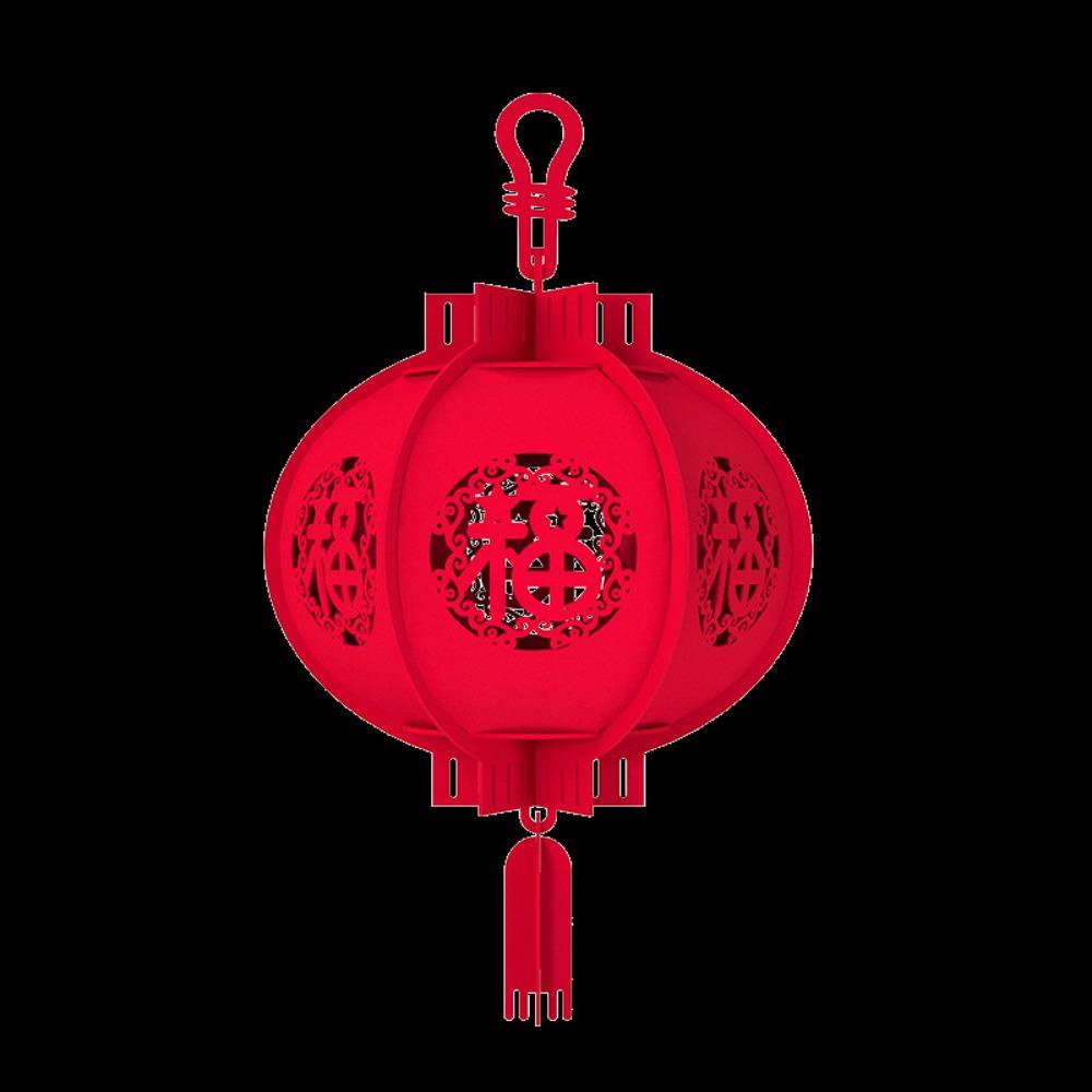 

Нетканий декор Фестивалю Червоних Ліхтарів Підвісні прикраси 2025 3D Новорічний повстяний ліхтар