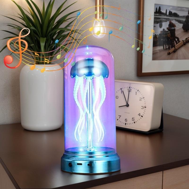 Electric Jellyfish Lamp with Music Dancing Jellyfish Lamp,7 Color Atmospheres Night Lights Jellyfish Desk Lamp Gift