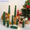 Christmas Tree LED Candles Flameless Green Led Candlesticks with Timer Remote Christmas Tree 3D Flickering LED Flameless Candles