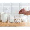 Rectangular cotton ball and swab storage box with cover, dustproof