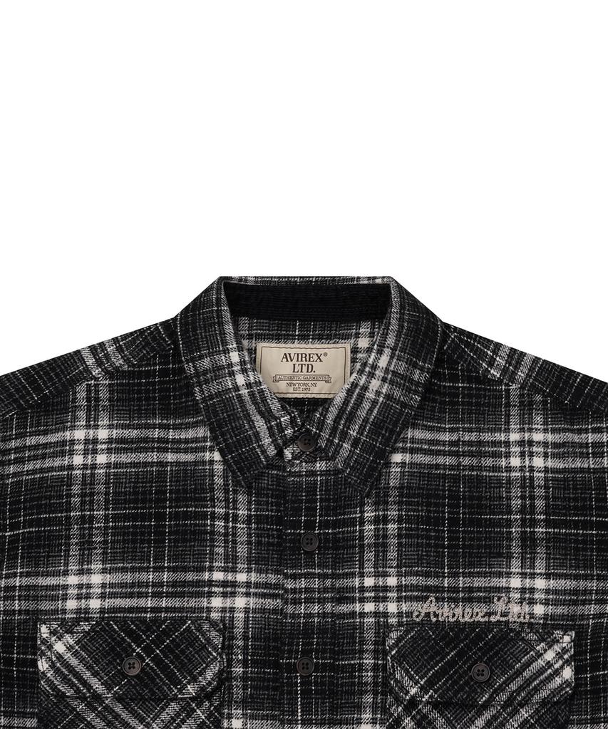 AVIREX Long Sleeve Check Shirt / 7836220011 Gray