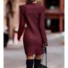 TIFICY Women's Fashion Casual Fall Winter Solid Color Print Long Sleeve O-Neck Sweaters