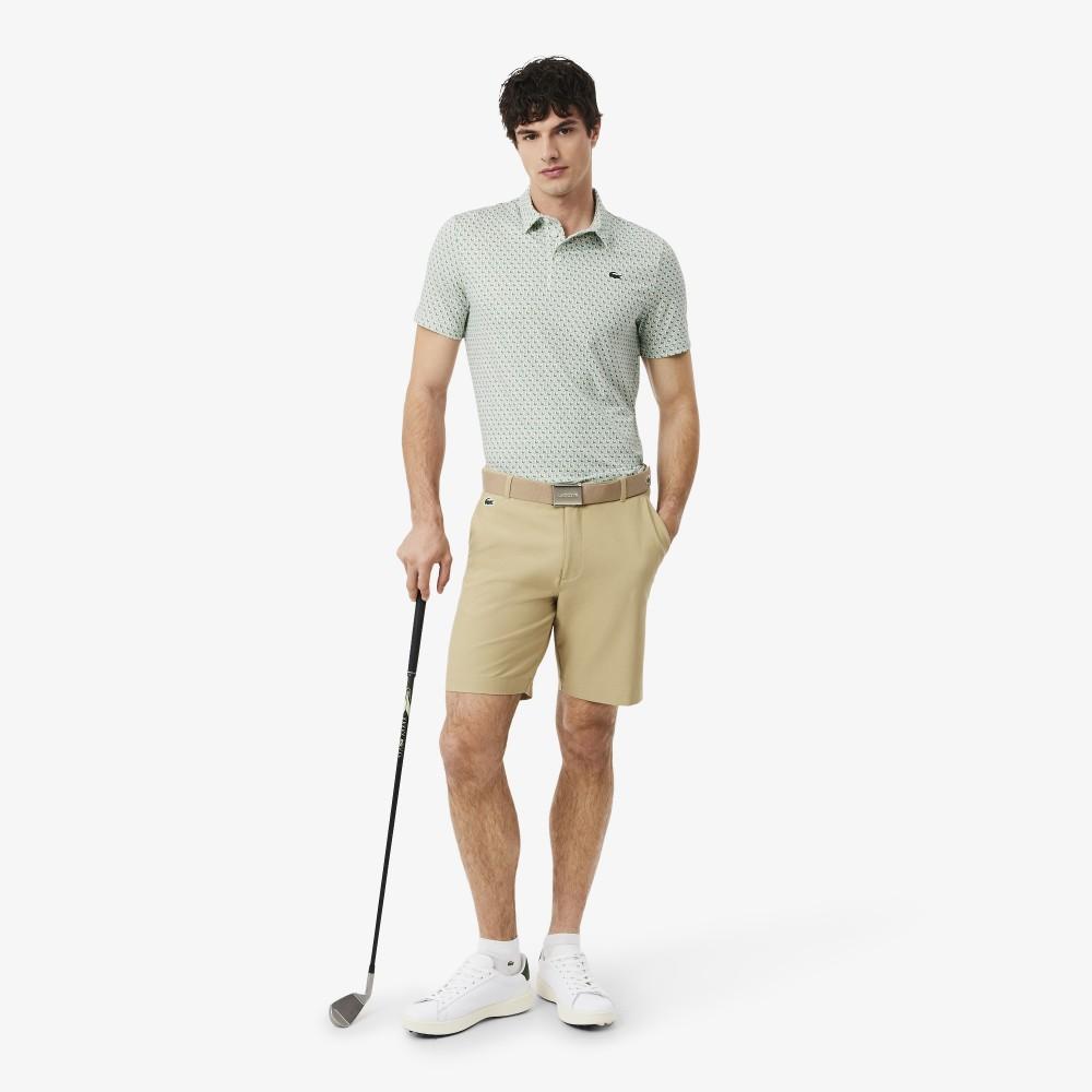 Lacoste Men's Golf AOP Short-Sleeve Polo Shirt DH4825-56GX0N