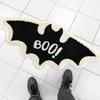 Halloween Floor Mat Gothic Ghost Skull Door Mat Spooky Unwelcome Bat Doormat for Front Door Entrance Kitchen Decoration
