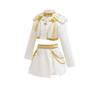 Nuovo Carnevale di Halloween Tema Festa Ragazze Cosplay Moda Carino Bianco Maniche Lunghe Vestito + Set di Accessori 3-10 Anni