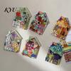 House Refrigerator Magnets Vintage Magnet, Colorful Fairy Tale Town Miniature Home Ornaments Fridge Magnetic Kitchen Decoration Accessories Magnet