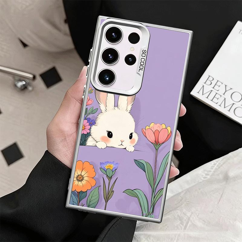 Cute Cartoon Bunny Rabbit Shockproof Phone Case for Samsung Galaxy S26 Edge S25 Ultra S24 FE S23 Plus S21 Cover Anti Fall Fundas