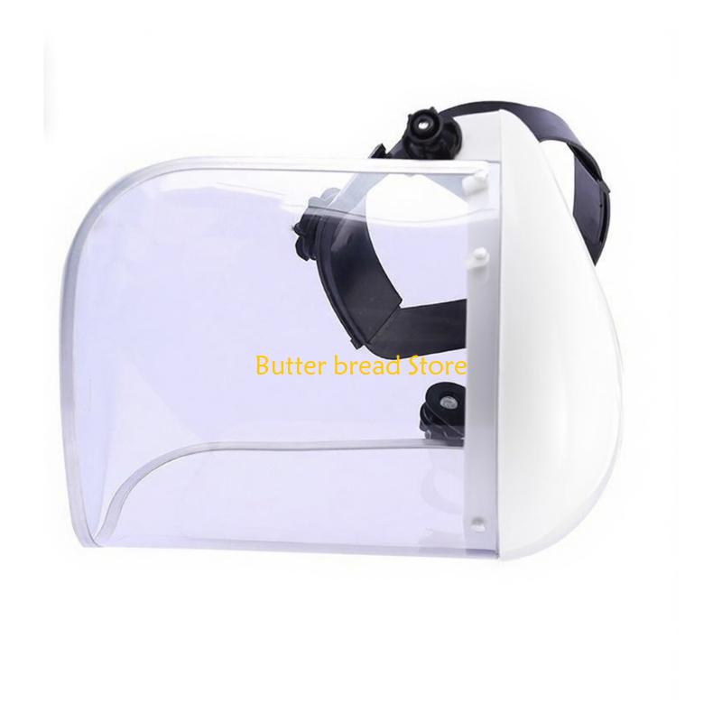 W89C Clear Industrial Safety Visors Shatterproof Construction Comfort Fit Adjustable Head Straps Face Shield For Grinding Work
