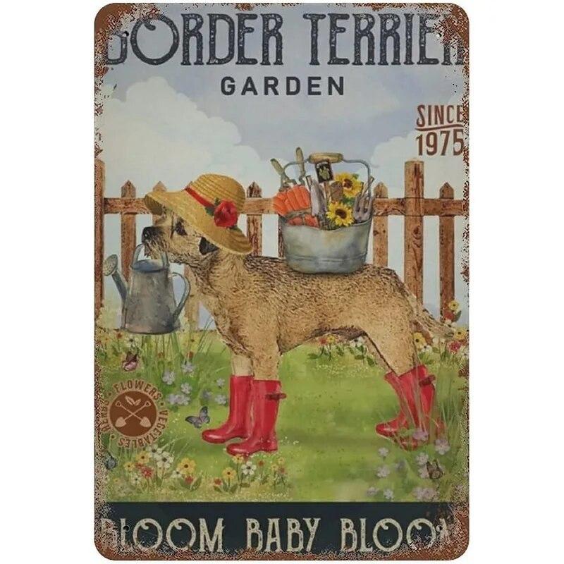 Easily Distracted by dogs and books Metal Tin Signs Posters Plate Wall Decor for Bars Man Cave Cafe Clubs Retro Posters Plaque