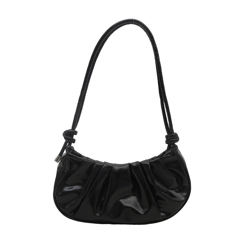 Glänzende Knödel-Tasche Modische und elegante plissierte Ein-Schulter-Tasche Hand-Trage-Achseltasche