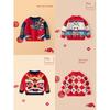 Spring and Autumn Chinese Style Red with Velvet Lining Kids' Sweater