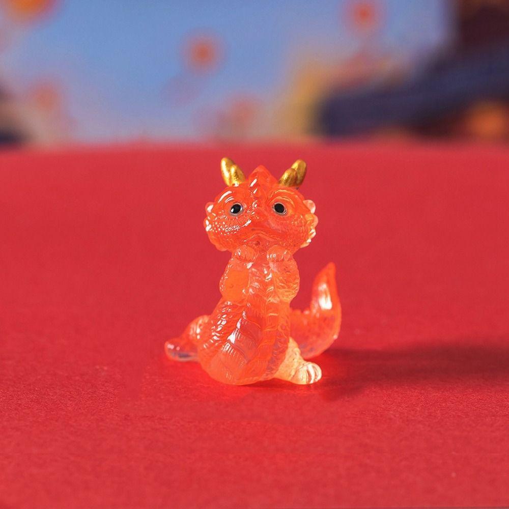 Small Transparent Resin Dragon Ornaments Cartoon Auspicious Dragons Dragon Figurine  Children