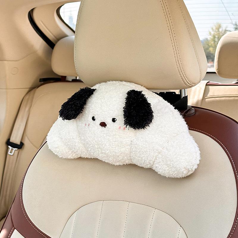 Cute Plush Car Seat Headrest Neck Pillow Car Seat Cartoon Creative Lumbar Support Pillow Comfortable Waist Pillow Car Decoration