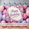 Party Backdrop Floral Flat Frame Balloons Events Wedding Coming Ceremony Four Event Photo Background Front Door Decor