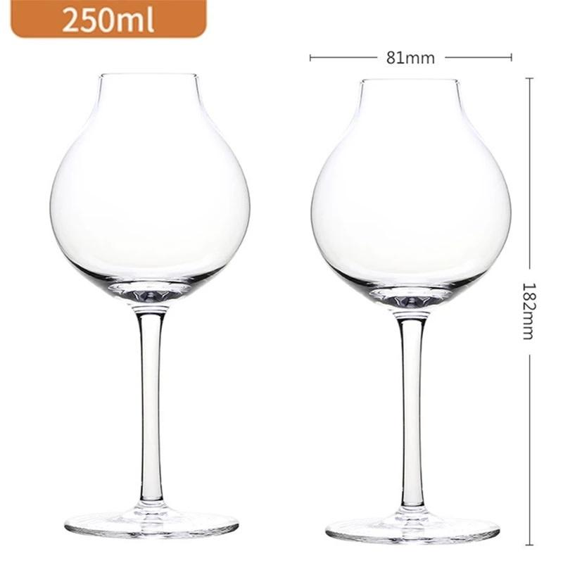 

2Pcs Professional Blender S Whiskey Copita Nosing Glass,Tulip Bud,Whisky Crystal,Xo Chivas Regal Goblet Cup,Wine Serving Glasses 250ml чорний
