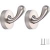 Wall Hook 2 Hooks In Golden Zinc Alloy – Base Ø35 Mm, Rustproof and Waterproof