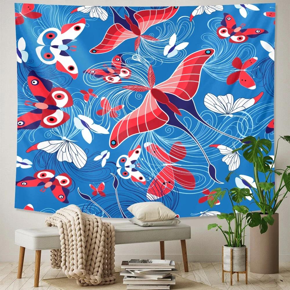 Psychedelic Scene Home Art Decoration Animal Tapestry Hippie Bohemian Decoration Sheet Sofa Blanket Wall Decoration Yoga Mat