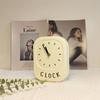Nordische Wanduhr Schreibtisch Cremeweiß Eisen Uhr Wanddekoration für Nachttisch Wohnzimmer Home Docor Schreibtisch Koreanischer Stil Docor