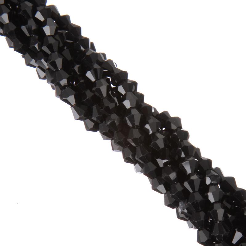 

110/220ps бусины стеклянные граненые свободные биконусы для изготовления ювелирных изделий браслет ожерелье DIY ручная работа about 220Pcs чёрный