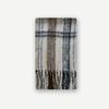 Wool Unisex Maillard Color Block Plaid Tassel Scarf Women's Winter Matching Scarf