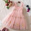 Princess Girl Summer Dress With Embroidered Flowers For Toddlers