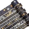 9 Rolls Mystic Gold Washi Tape Set Wide Gold Silver Foil Masking Tape Adhesive Decorative Stickers for Arts DIY Crafts