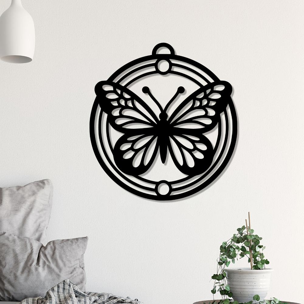 Elegant Iron Butterfly Wall Decor Metal Sculpture Weatherproof Outdoor Garden Fence Art Unique Gift for Home Living Room Balcony Decoration