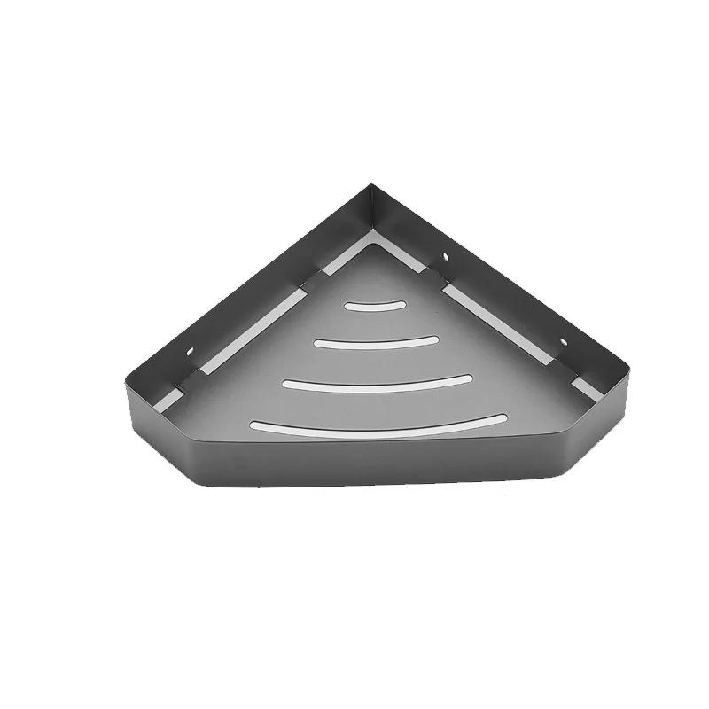 Bathroom Shelves Hardware Rack Kitchen Storage Rack 304 Stainless Steel Wall Mounted Corner Triangle Shower Holder Accessories