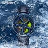 Sanda Men's Waterproof Alloy Quartz Watch with Creative Rotating Dial