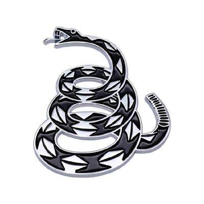 Automotive Metal Snake Emblem 3D Textured Decal Gadsden Style Design Dont Tread On Me Metal Car Sticker for Vehicle Bike