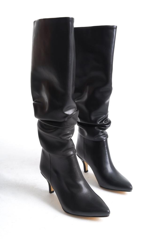 Women Modern Stylish Fashion Boots Boots Faux Leather Suede Short Thin Heeled Boots