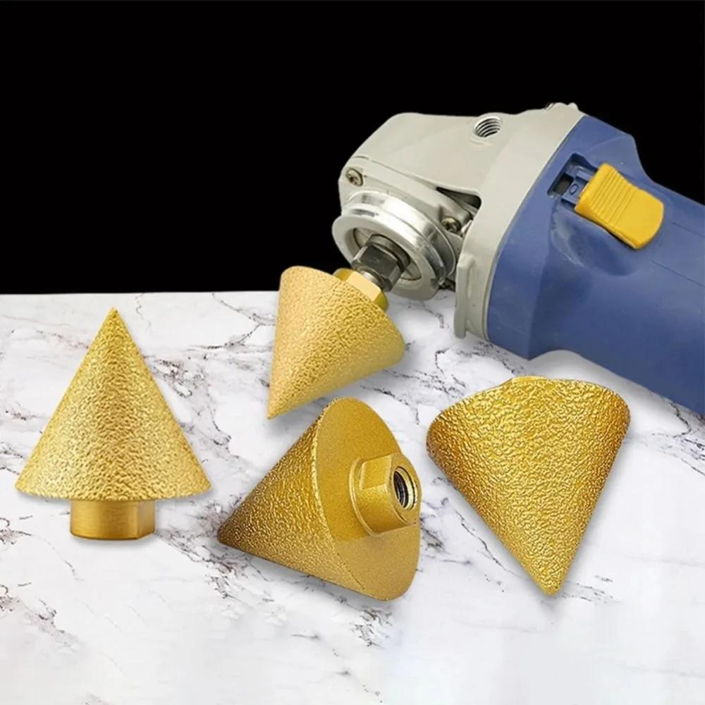 M10/M14 Thread Diamond Beveling Chamfer Bit 38/50mm Cone Punching Expanding Drill Bit Tool