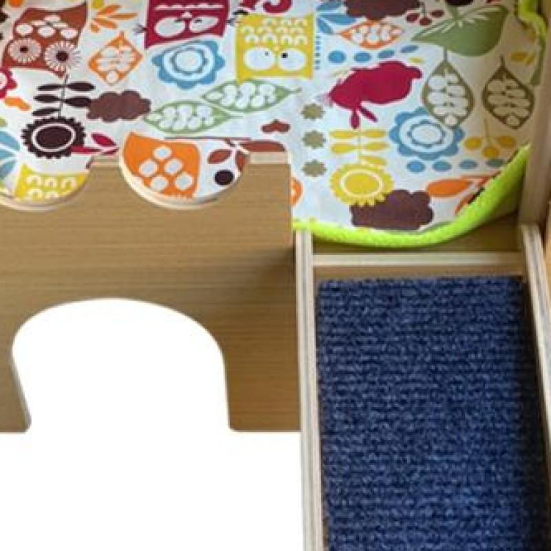 

2-Tier Guinea Pig Hideout Wooden Guinea Pigs House with Stairs Habitat Hut for Hamsters Bunny Chinchillas Playing Hiding China Mainland